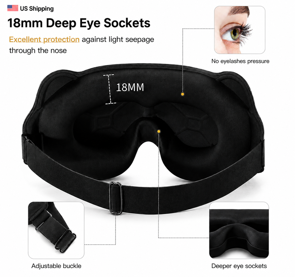 ZenJem Dream™ 3D Memory Foam Sleep Mask